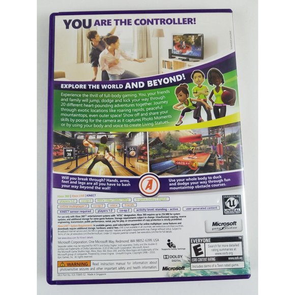 Kinect Adventures! XBox 360 Full Body Gaming No Instruction Manual XBox Live - Picture 3 of 5